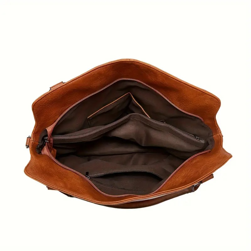 Tote Bag for Woman with Messenger Bag and Wallet in PU Leather with Strap