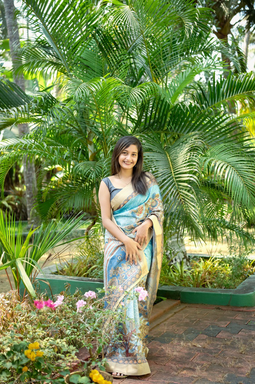 Mysore Silk Saree with Digital Print & Jalar Pallu