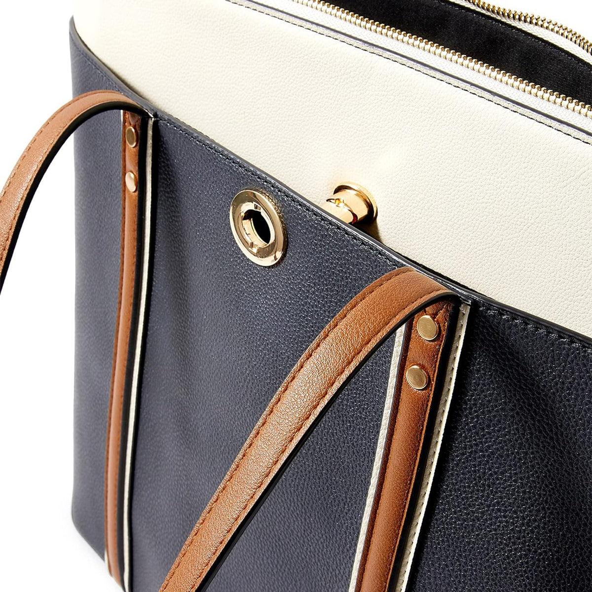Premium Faux Leather Shoulder Bag β Spacious Dark Blue Womenβs Handbag