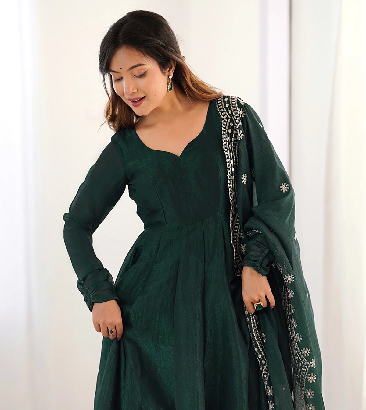 Vichitra Silk Kurta Pant Dupatta Set