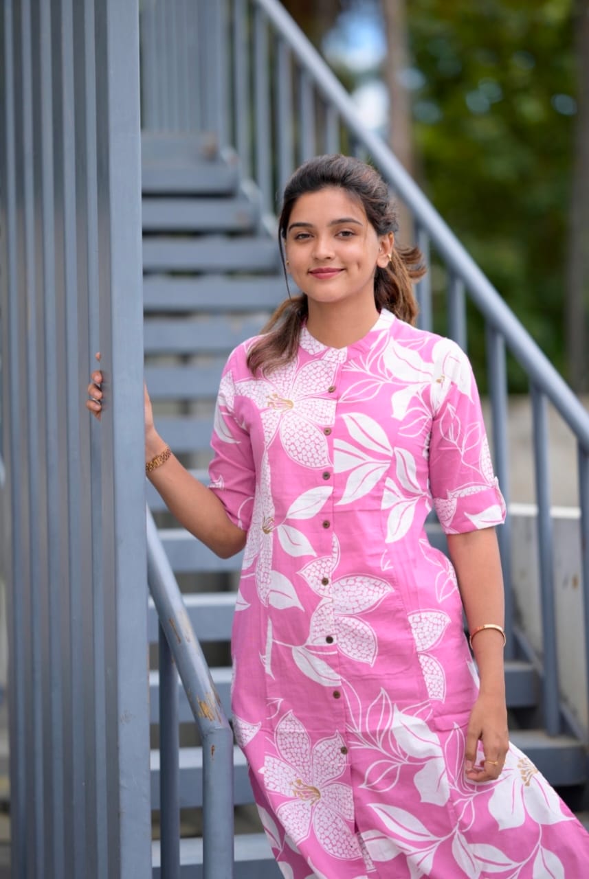 Heavy Rayon Co-ord Set with A-Line Kurti & Ankle-Length Pant