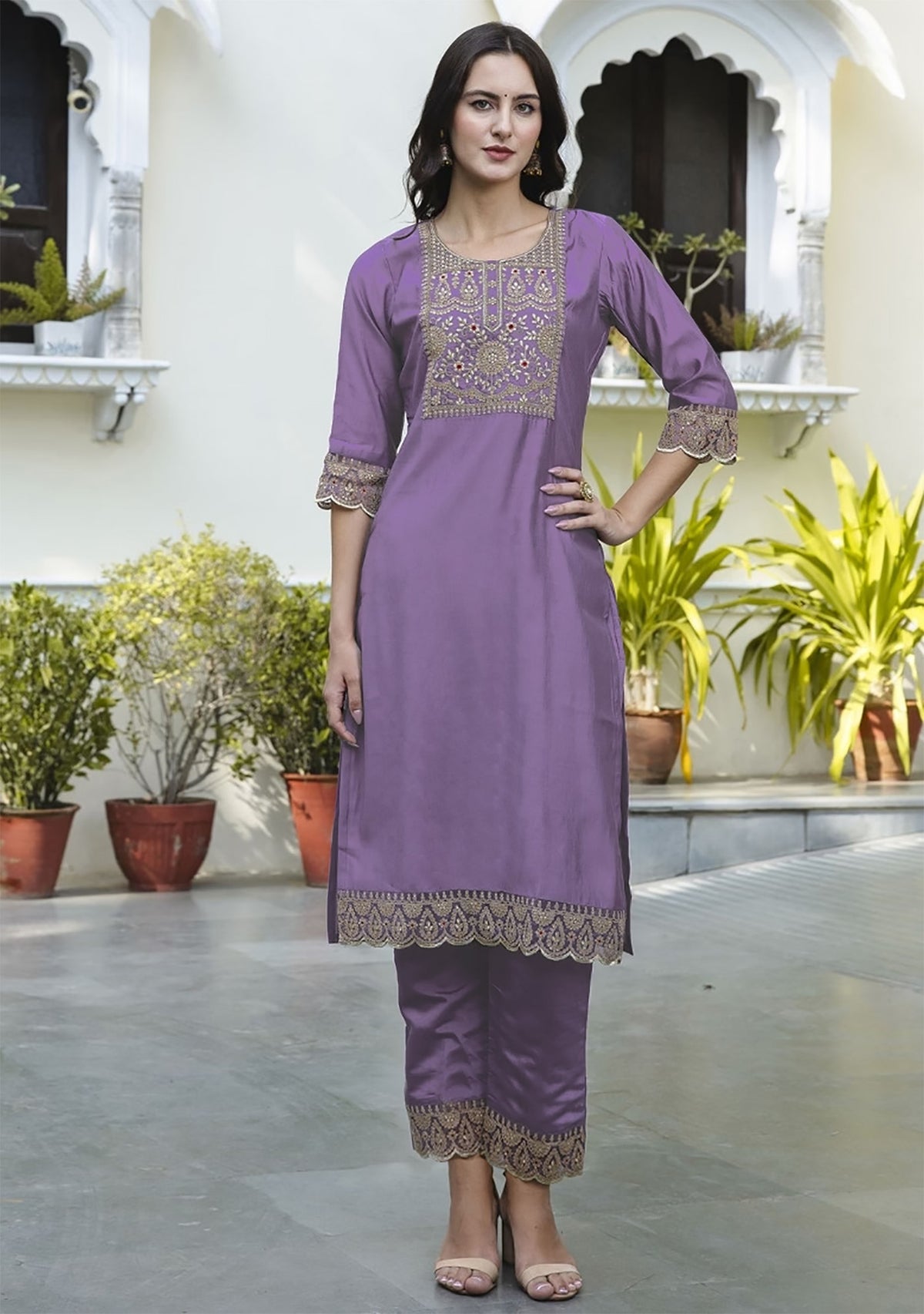 Organza Kurta Pant Dupatta Set