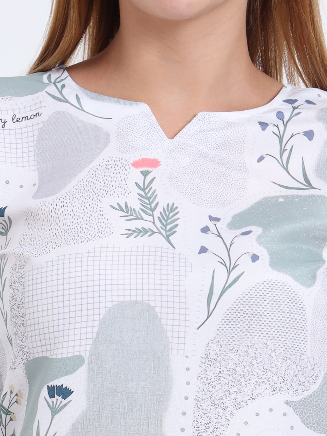 Stylish Digital Print Rayon Top for Women – 3/4 Sleeve