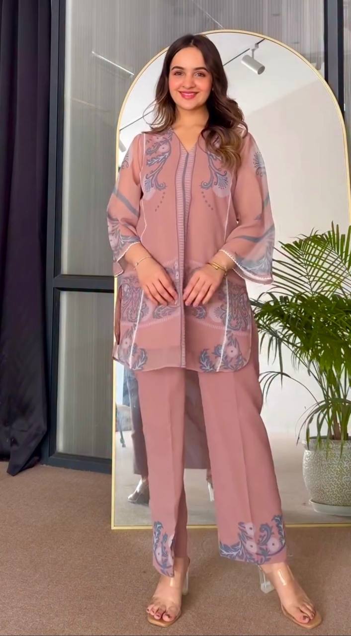 Party Wear Printed Top & Plazzo with Inner β Fully Stitched