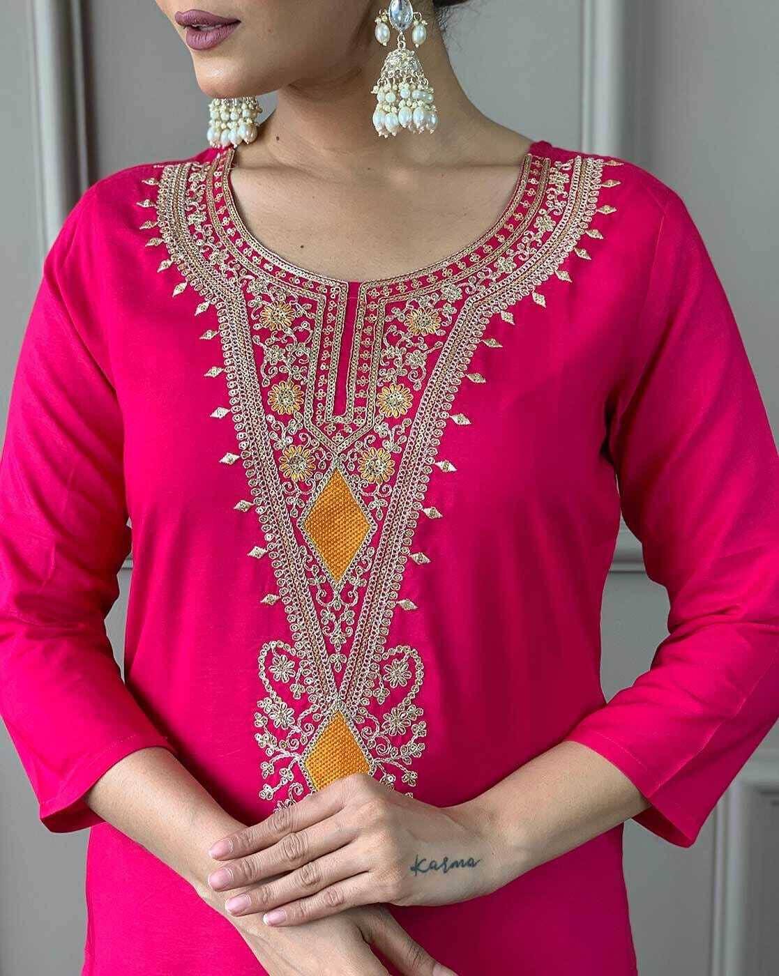 Traditional Women’s Kurta Pant Dupatta Set