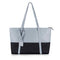 Premium Faux Leather Shoulder Bag – Spacious Light Blue Women’s Handbag