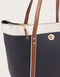 Premium Faux Leather Shoulder Bag – Spacious Dark Blue Women’s Handbag