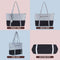Premium Faux Leather Shoulder Bag – Spacious Light Blue Women’s Handbag