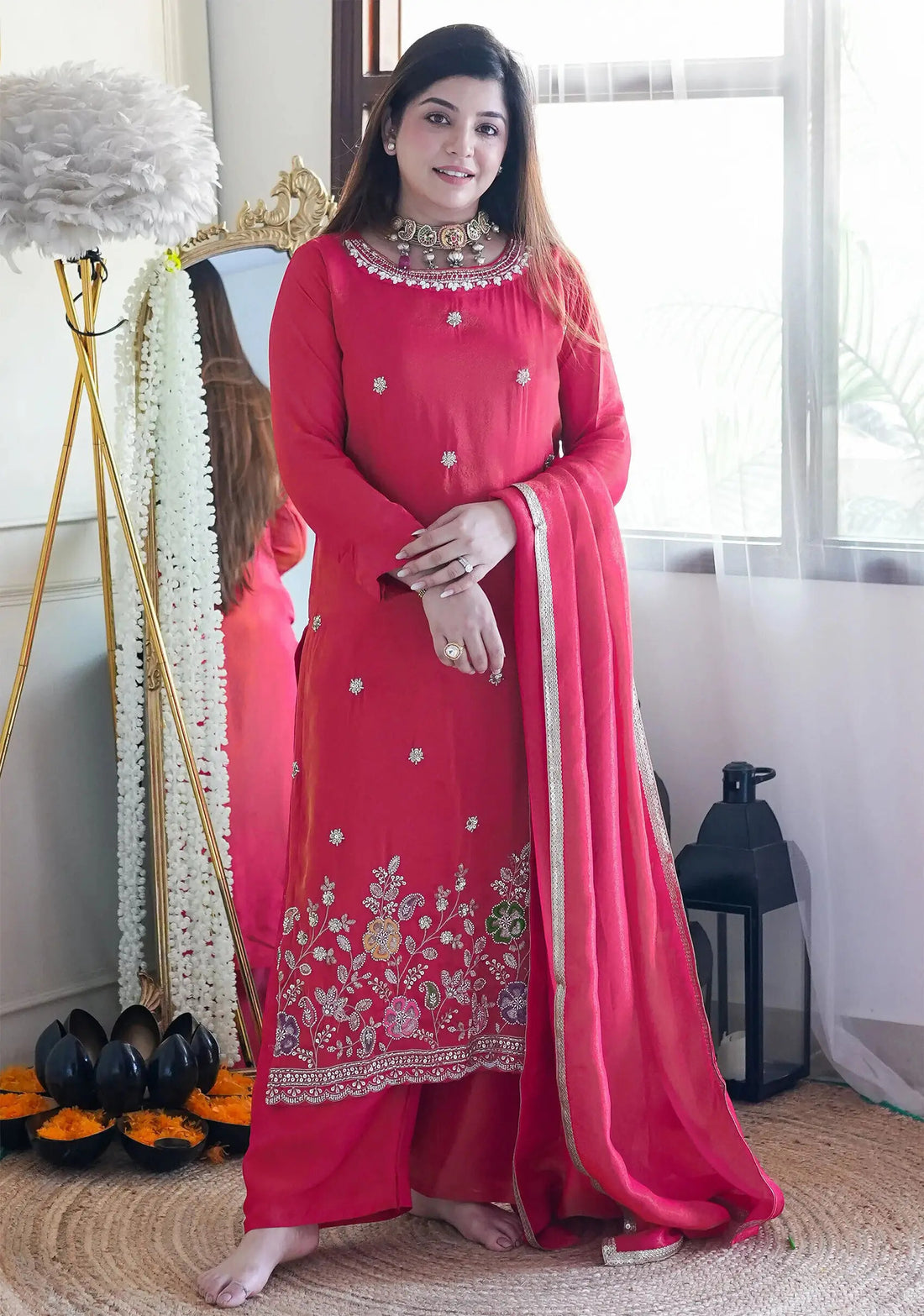 Jacquard Wedding Kurta Dupatta Set
