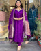 Silken Grace: Women’s Kurta Pant Dupatta Set