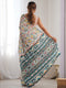 Abstract Multi-Color Digital Print Georgette Saree with Mirror Border