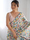 Abstract Multi-Color Digital Print Georgette Saree with Mirror Border
