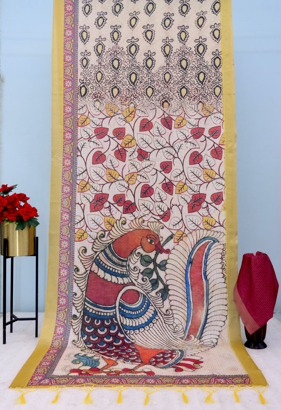 Royal Mysore Silk Saree with Pure Jari, Digital Print & Zalar