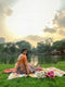 Elegant Checked Mysore Silk Saree with Geometric Digital Print