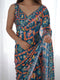 Elegant Georgette Saree with Digital Print & Mirror Detailing