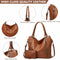 Tote Bag for Woman with Messenger Bag and Wallet in PU Leather with Strap