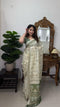 Pure Linen Cotton Saree with Elegant Digital Print & Jalar Pallu