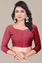 Pure Linen Cotton Saree with Silver Jari & Digital Print