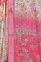 Pure Linen Cotton Saree with Silver Jari & Digital Print