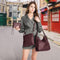 Set Of 3 Wine Light Weight Pu Leather Handbag Combo For Women