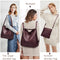 Set Of 3 Wine Light Weight Pu Leather Handbag Combo For Women