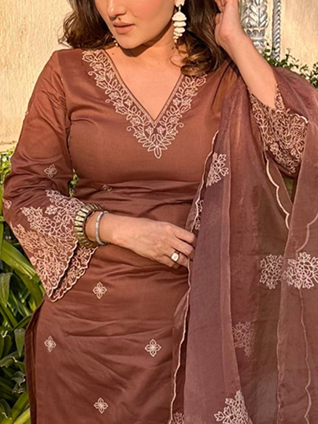 Tesla Embroidery Kurta Dupatta Set
