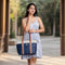 Premium Faux Leather Shoulder Bag – Spacious Dark Blue Women’s Handbag