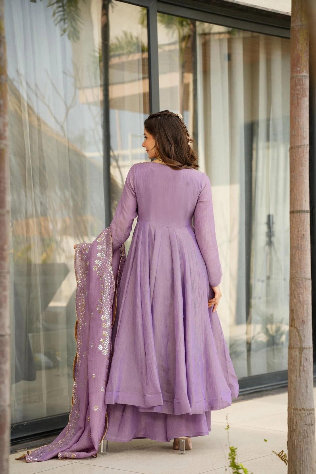 Vichitra Lace Dupatta Kurta Set
