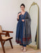 Elegant Blue: MAL Cotton Kurta Plazo with Handwork Neck & Dupatta Set