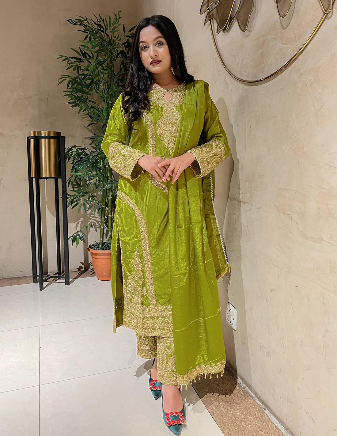 Women’s Silk Kurta Set with Pant and Dupatta