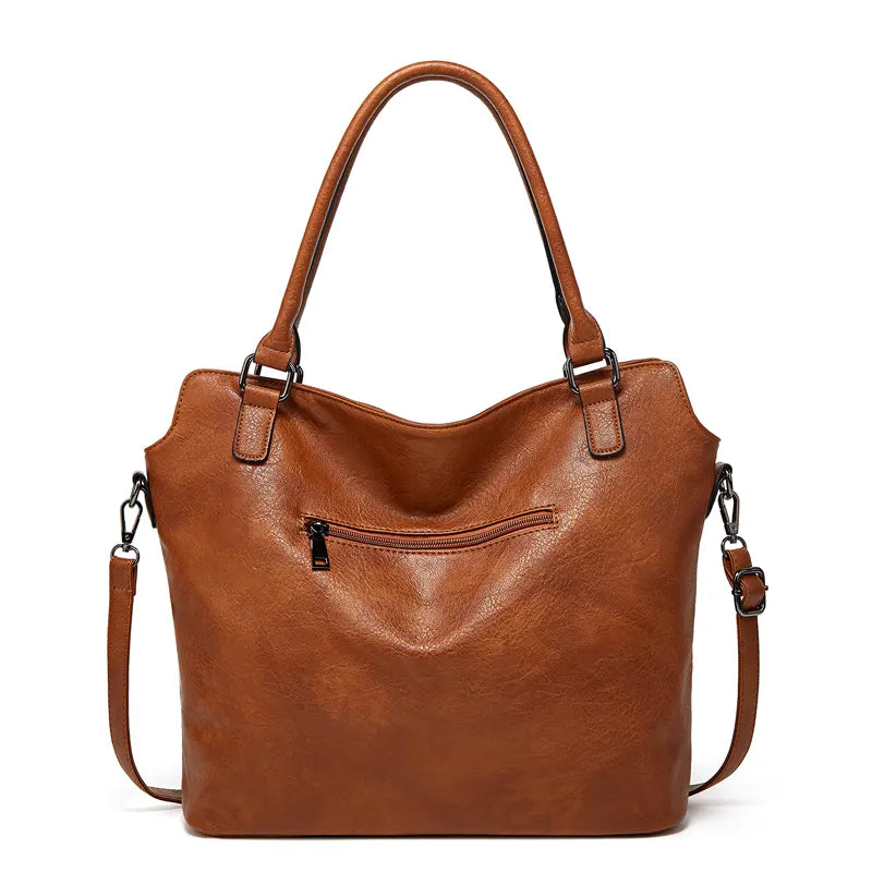 Tote Bag for Woman with Messenger Bag and Wallet in PU Leather with Strap