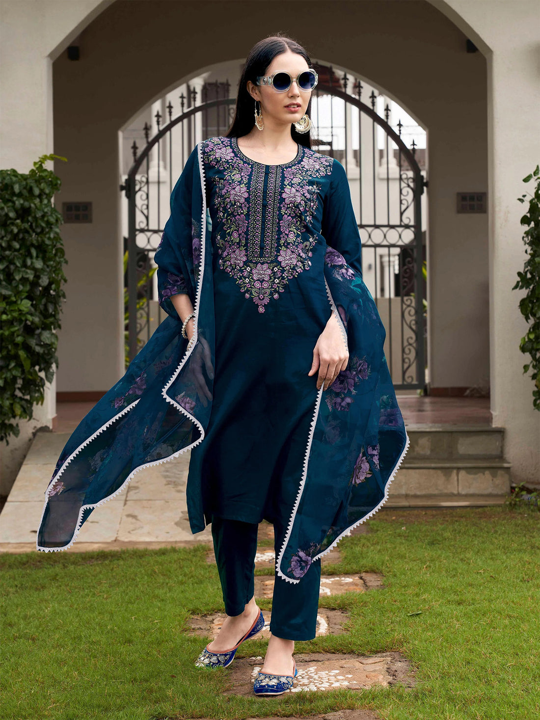 Tesla Organza Dupatta Kurta Set