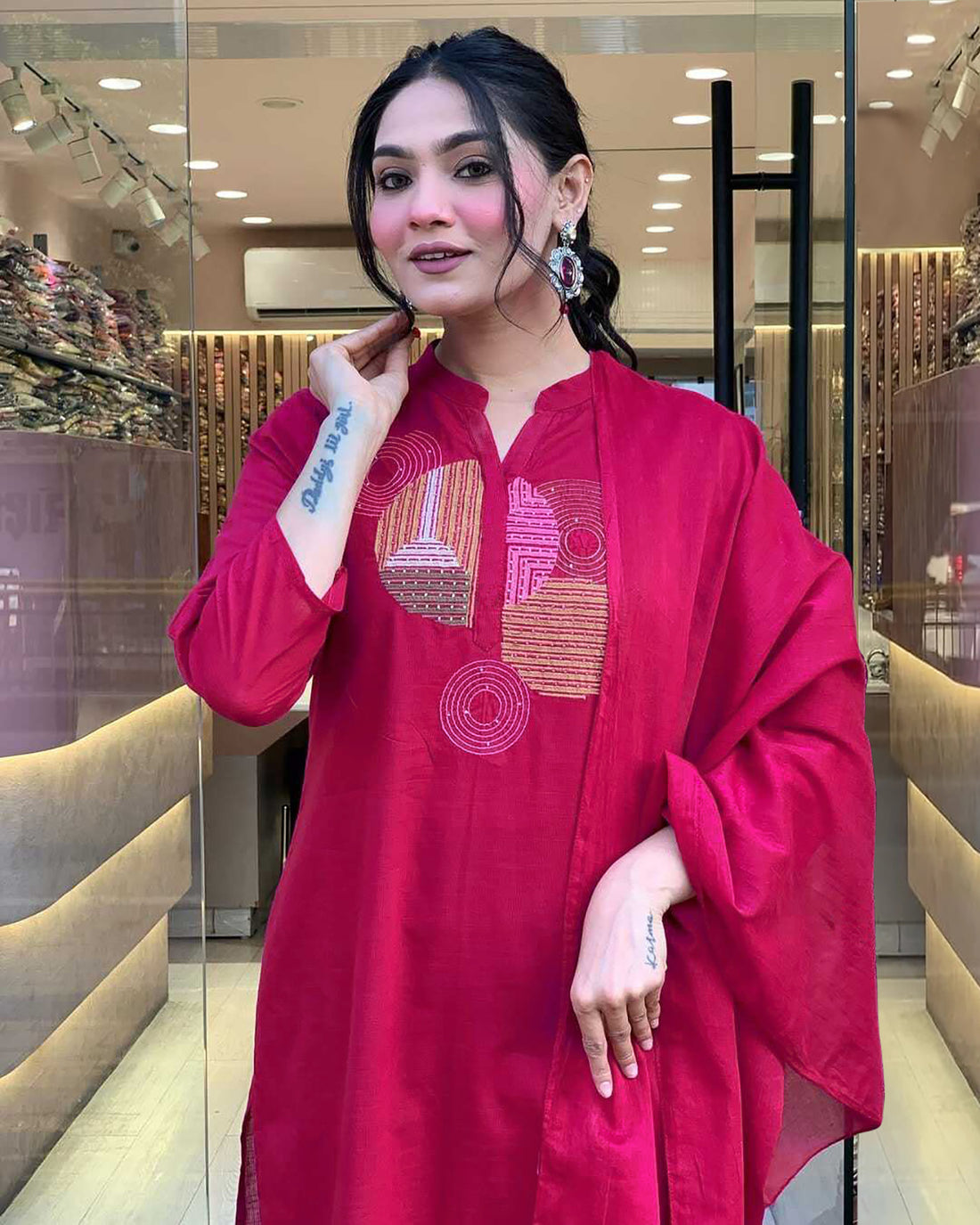 Tesla Party Wear Kurta Dupatta Set