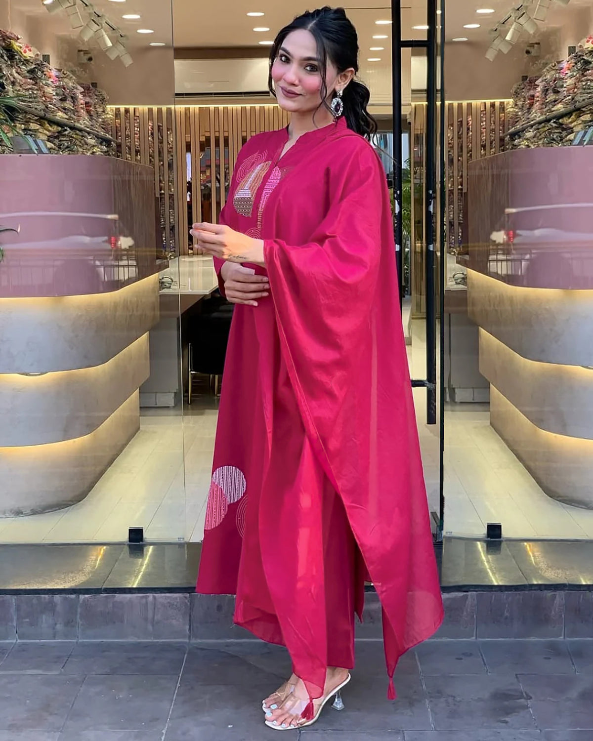 Tesla Party Wear Kurta Dupatta Set