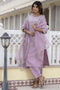 Tesla Kurta Organza Dupatta Set