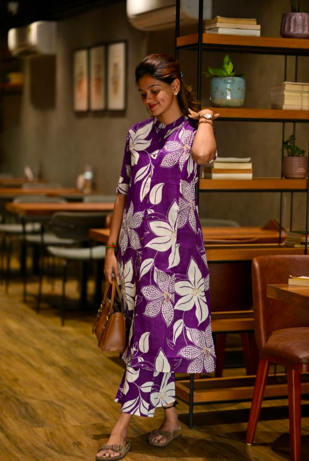 Heavy Rayon Co-ord Set with A-Line Kurti & Ankle-Length Pant