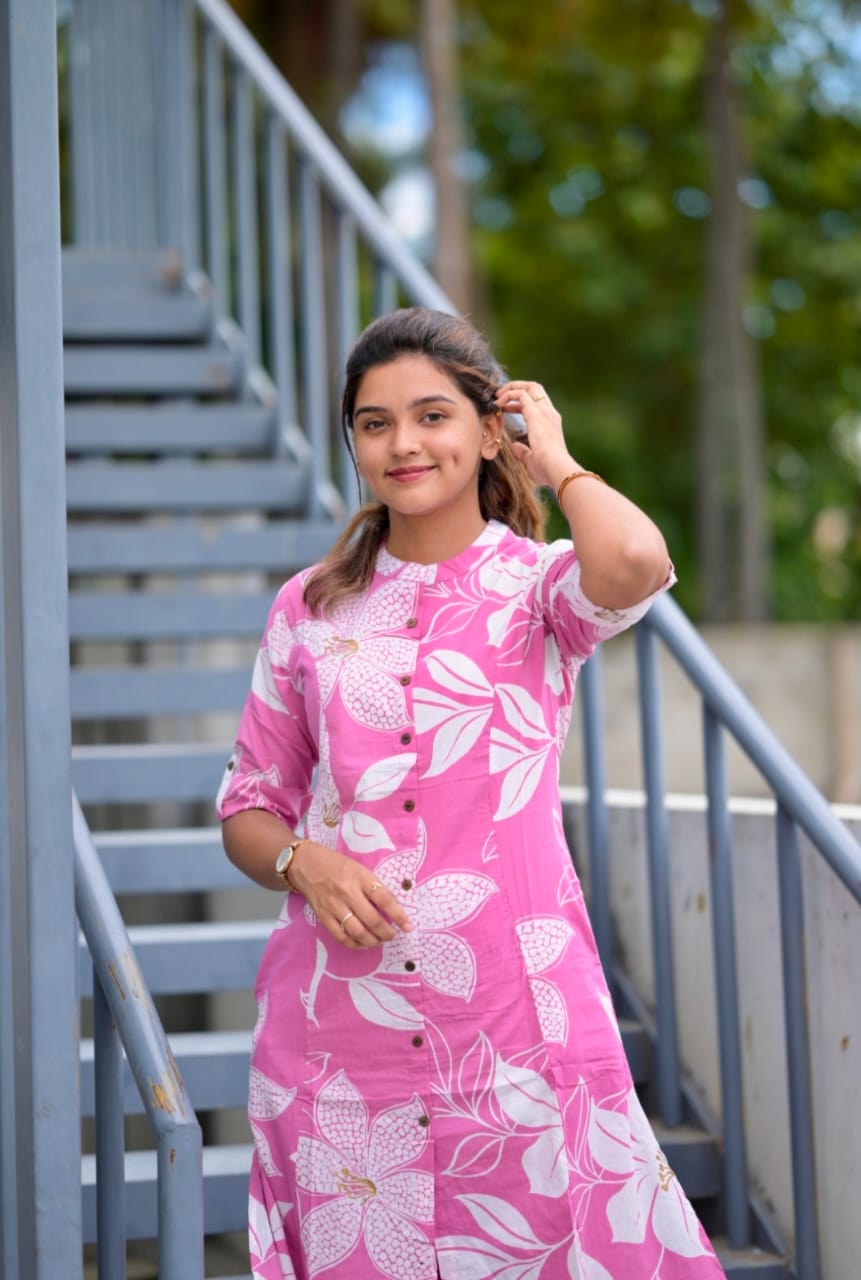 Heavy Rayon Co-ord Set with A-Line Kurti & Ankle-Length Pant