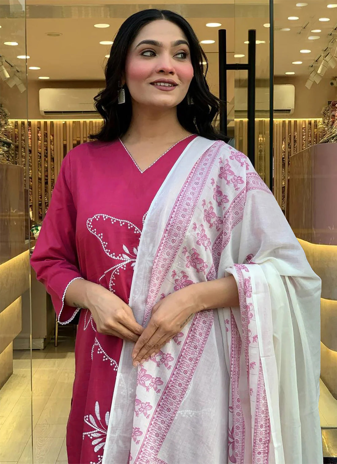Tesla Kurta Chanderi Dupatta Set