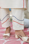 Pure Khadi Sleeveless Suit Set with Contrast Embroidery Work – Top & Bottom
