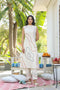 Pure Khadi Sleeveless Suit Set with Contrast Embroidery Work – Top & Bottom