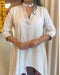 Pure Khadi Linen Straight-Cut Kurta with Lady Motif & Neck/Sleeve Embroidery – Stitched Pant Set