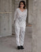 Latest Pure Khadi Cord Set with Artistic Face Embroidery & Full Sleeve Detailing