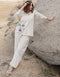 Latest Pure Khadi Full Sleeve Co-ord Set with Artistic Face Embroidery