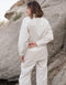 Latest Pure Khadi Full Sleeve Co-ord Set with Artistic Face Embroidery