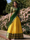 Golden Glow: Embellished Semi-Stitched Lehenga Choli