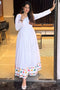 Regal Charm: Embroidered Georgette Anarkali Gown with Dupatta