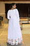 Regal Charm: Embroidered Georgette Anarkali Gown with Dupatta