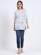 Stylish Digital Print Rayon Top for Women – 3/4 Sleeve