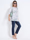 Stylish Digital Print Rayon Top for Women – 3/4 Sleeve