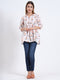 Western Wear V-Neck Rayon Top – Digital Print with Stitched Elastic Waist